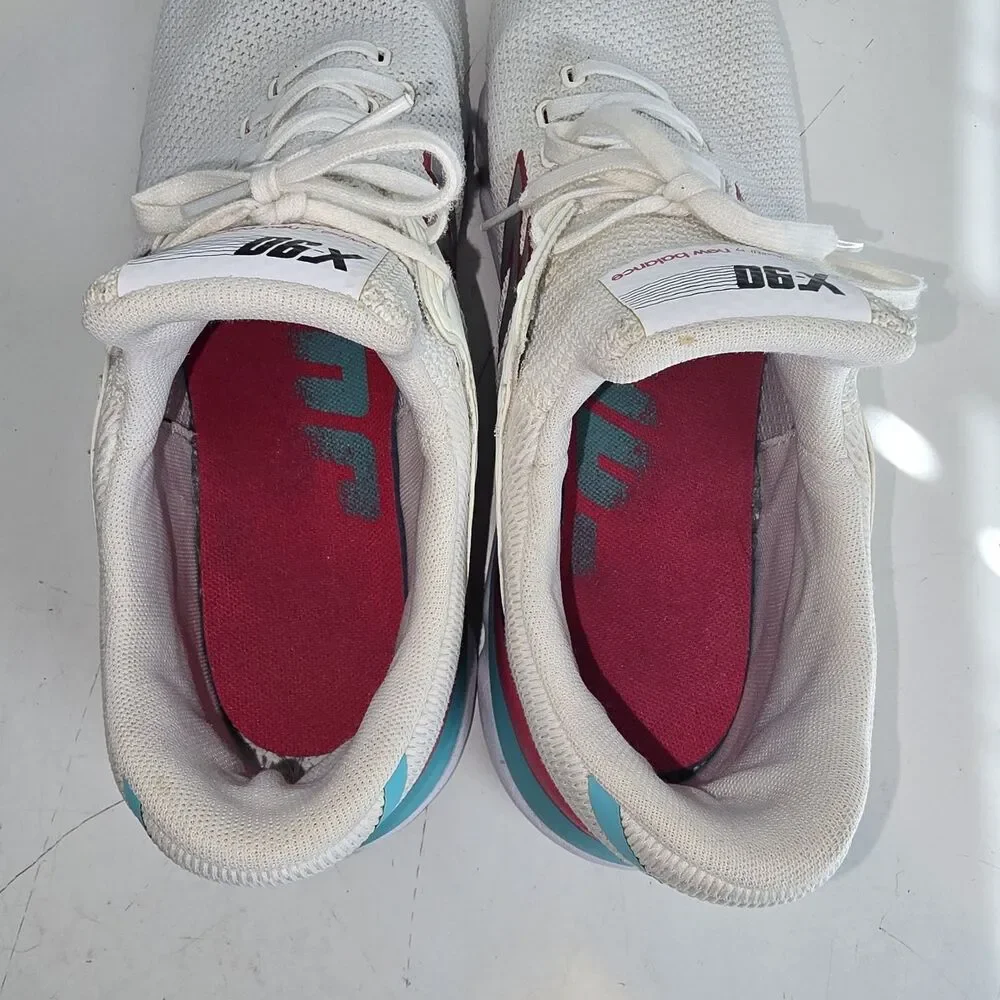New Balance X-90 Athletic Sneakers Men's Size 11.5 White/Teal Mesh MSX90CRA